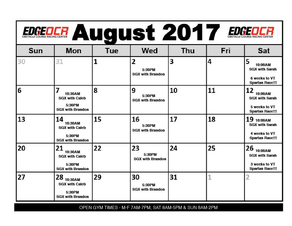 15 Minute The Edge Group Fitness Schedule for Gym